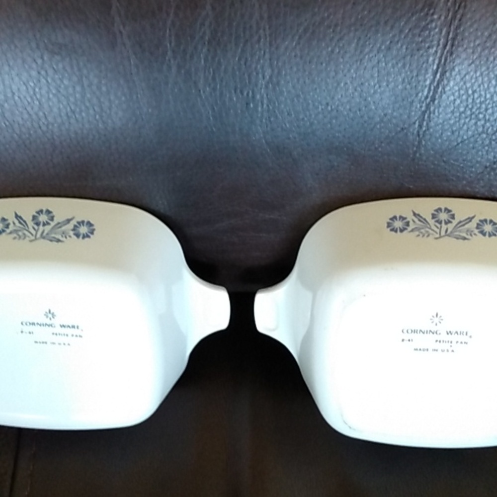 Corningware, blue cornflower, 2 small,p-41, petit pans, retro, 1970's